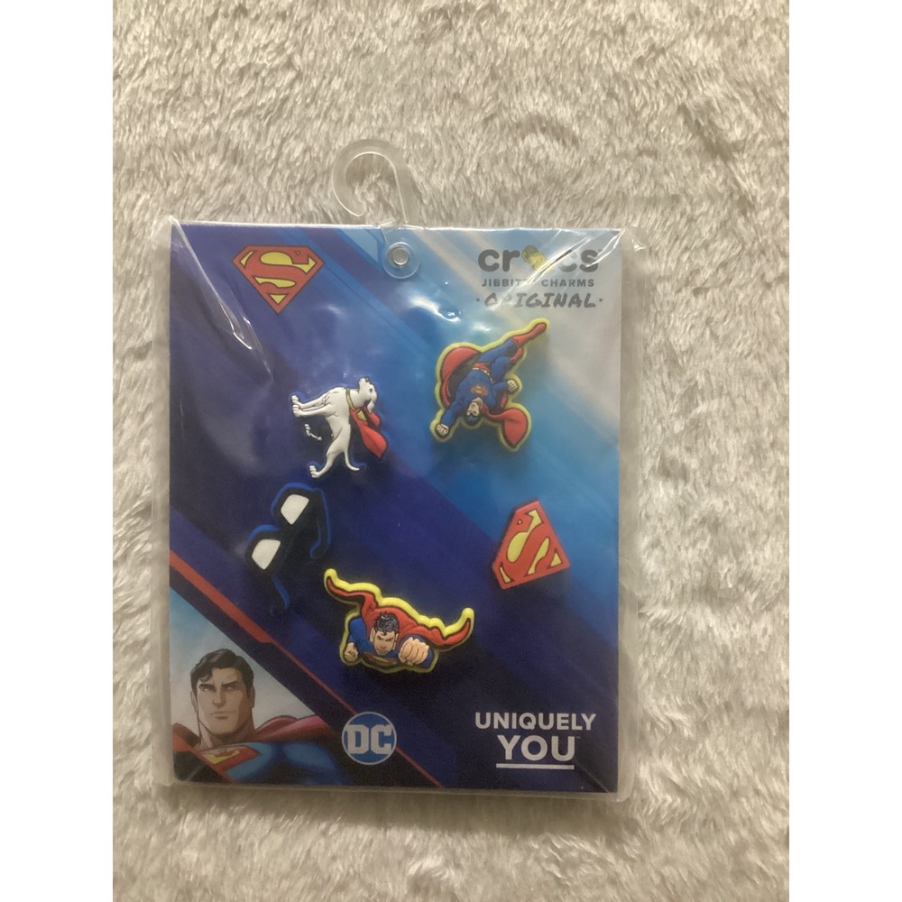 Crocs Superman Jibbitz Charms DC Comics 5-Packβ Shoe Accessories 10014930 NEW
